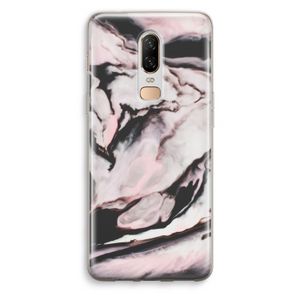 Roze stroom: OnePlus 6 Transparant Hoesje