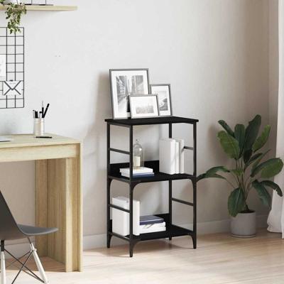 Boekenkast Zwart eiken 50 x 33 x 82 cm Bewerkt hout