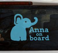 Baby aan boord sticker Schattige olifant