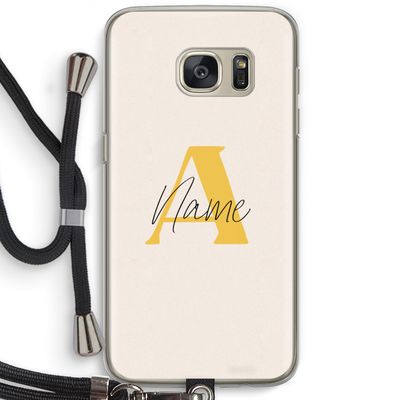 Amber Script: Samsung Galaxy S7 Transparant Hoesje met koord