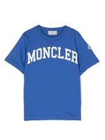 Moncler Enfant t-shirt en coton à logo imprimé - Bleu - thumbnail