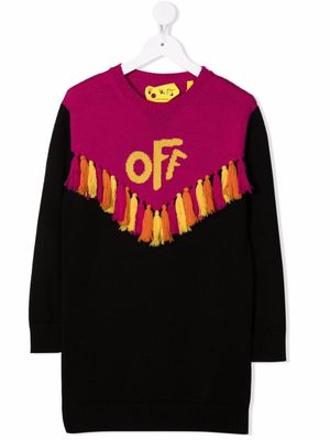 Off-White Kids robe-pull à pompon - Noir