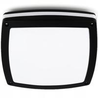 LED Plafondlamp Badkamer Vierkant Mat Zwart E27 IP44