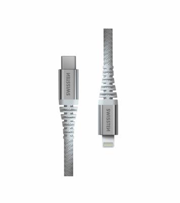 Swissten Kevlar USB-C naar Lightning kabel - 1.5M - Wit