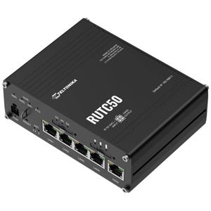 Teltonika RUTC50 draadloze router Gigabit Ethernet Dual-band (2.4 GHz / 5 GHz) 5G Zwart