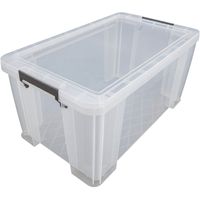 Allstore Opbergbox - 54 liter - Transparant - 66 x 38 x 31 cm   - - thumbnail