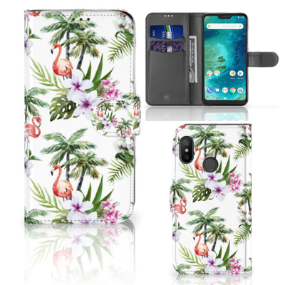 Xiaomi Mi A2 Lite | Telefoonhoesje | Met pasjeshouder | Flamingo Palms