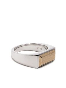 Tom Wood bague Peaky rectangulaire - Argent