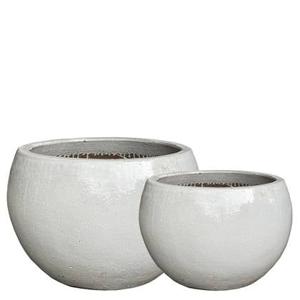 PTMD Rae White ceramic bowl pot round set of 2