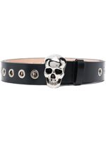 Alexander McQueen ceinture Skull à détails d'œillets - Noir