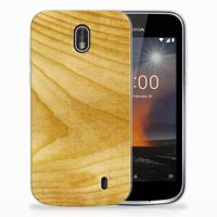 Nokia 1 | Bumper Hoesje | Licht Hout