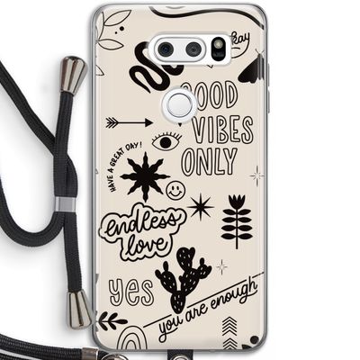 Good vibes: LG V30 Transparant Hoesje met koord