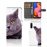 Samsung Galaxy A20s Telefoonhoesje met Pasjes Kat - thumbnail