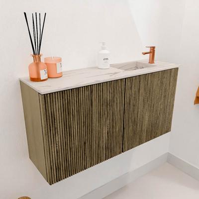 Toiletmeubel Mondiaz Joya Dlux | 80 cm | Meubelkleur Dusk | Faye wastafel Nata Wasbak Rechts | 1 kraangat