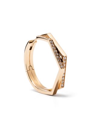 Repossi créoles Antifer en or rose 18ct pavées de diamants