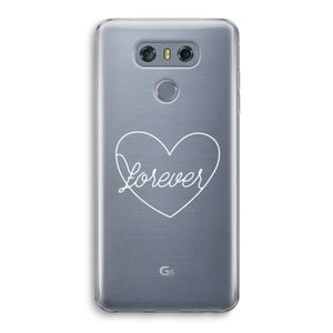 Forever heart pastel: LG G6 Transparant Hoesje