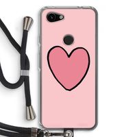 Hartje: Pixel 3a Transparant Hoesje met koord