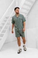 Pure Path Seersucker Zomerset Heren Groen - Maat M - Kleur: Groen | Soccerfanshop