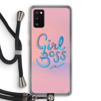 Girl boss: Samsung Galaxy A41 Transparant Hoesje met koord