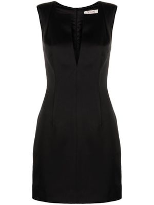 V:PM ATELIER robe courte Delora à col v - Noir