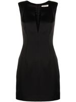 V:PM ATELIER robe courte Delora à col v - Noir