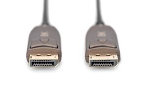 Digitus AK-340107-150-S DisplayPort-kabel DisplayPort / Glasvezel Aansluitkabel DisplayPort-stekker, DisplayPort-stekker 15.00 m Zwart Ultra HD (8K)