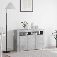 Dressoir Betongrijs 116 x 30 x 75 cm Bewerkt hout