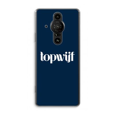 Topwijf Navy: Sony Xperia Pro-I Transparant Hoesje