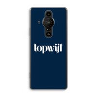 Topwijf Navy: Sony Xperia Pro-I Transparant Hoesje