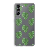 Monstera leaves: Samsung Galaxy S21 Transparant Hoesje