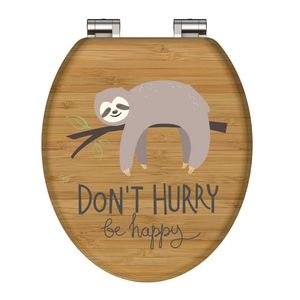 NIET MEER LEVERBAAR Toiletbril Schutte Lupos Softclose Don&apos;t Hurry Bruin Schutte