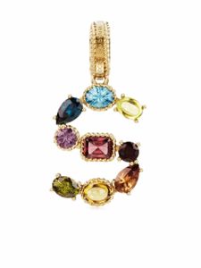 Dolce & Gabbana pendentif Rainbow Alaphabet S en or 18ct orné de pierres variées