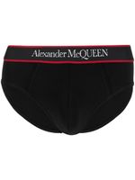 Alexander McQueen slip à bande logo - Noir - thumbnail