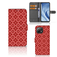 Xiaomi 11 Lite 5G NE | Mi 11 Lite Telefoon Hoesje Batik Rood - thumbnail