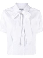 Thom Browne chemise en popeline à nœud - Blanc - thumbnail