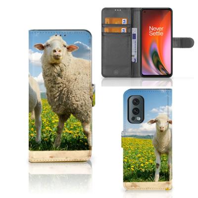 OnePlus Nord 2 5G | Telefoonhoesje | Met pasjeshouder | Schaap en Lammetje OnePlus Nord 2 5G | Telefoonhoesje | Met pasjeshouder | Schaap en Lammetje