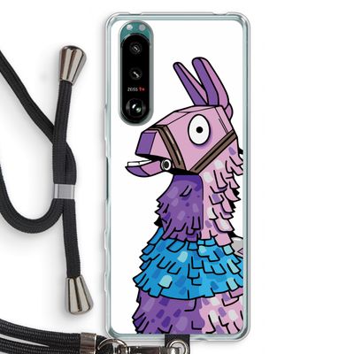 Lama: Sony Xperia 5 III Transparant Hoesje met koord
