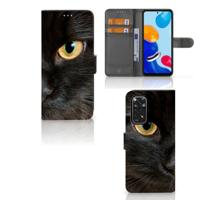 Xiaomi Redmi Note 11/11S | Telefoonhoesje | Met pasjeshouder | Zwarte Kat