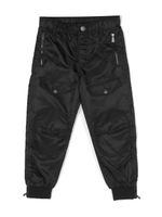 Moschino Kids pantalon cargo à logo brodé - Noir - thumbnail