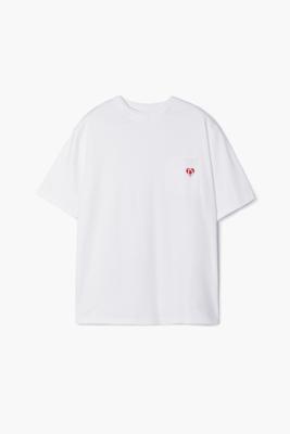 Logo T-shirt met zakje - WHITE - M