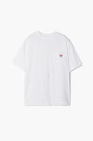 Logo T-shirt met zakje - WHITE - XL
