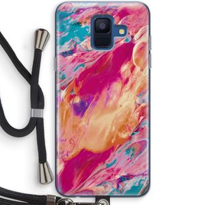 Pastel Echoes: Samsung Galaxy A6 (2018) Transparant Hoesje met koord