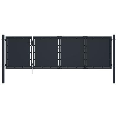 Poort 350x100 cm staal antraciet