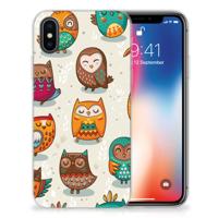 Apple iPhone X | Xs | TPU Hoesje | Vrolijke Uilen