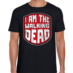 Halloween walking dead verkleed t-shirt zwart voor heren