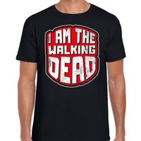 Halloween walking dead verkleed t-shirt zwart voor heren - thumbnail