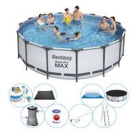 Bestway Steel Pro MAX Rond 457x122 cm - Zwembad Met Accessoires - thumbnail