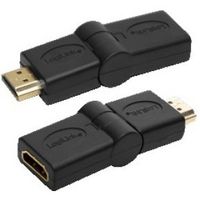 LogiLink AH0011 HDMI HDMI Zwart kabeladapter/verloopstukje scharnier