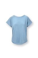 Pip Studio Tatum Top Short Sleeve Little Sumo Stripe Blue XXL