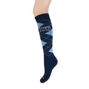 STAPP Horse Paardrijsokken Ruit Marine / Lichtblauw / Jeans-39/42